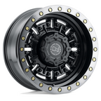 Black Rhino Hard Alloys BR Abrams 17x8.5 Inch Gloss Gun Black with Machined Dark Tint Wheel