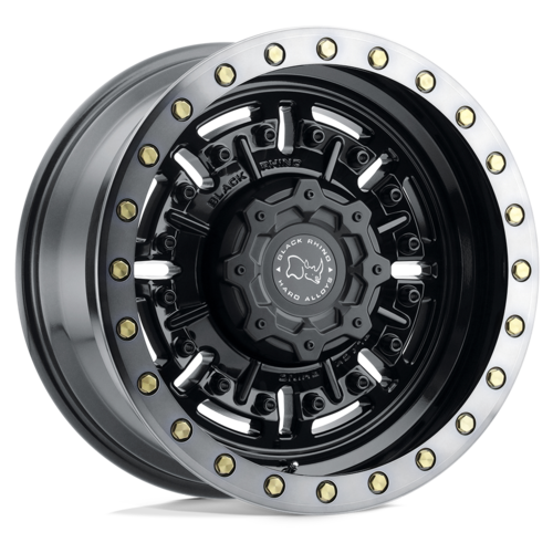 Black Rhino Hard Alloys ABRAMS 20x9.5 Wheel with Gloss Gun Black Finish and Machined Dark Tint