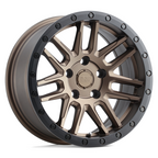 Black Rhino Hard Alloys Arches 17x8 Bronze with Black Ring Wheel