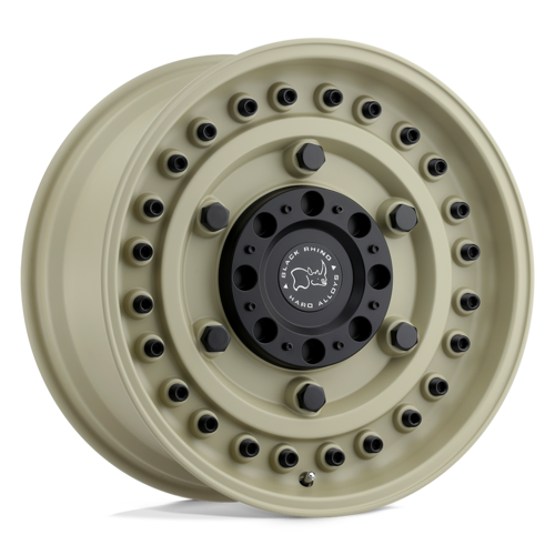 Black Rhino Hard Alloys BR ARMORY 17x9.5 Desert Sand Wheel with -18 Offset and 5x127/5x139.7 Bolt Pattern