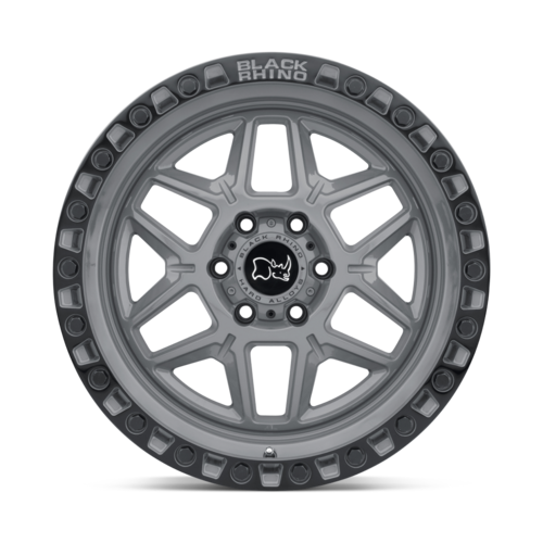 Black Rhino Hard Alloys KELSO 20x9 Inch Off-Road Wheel in Battleship Gray with Black Ring
