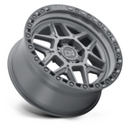 Black Rhino Hard Alloys KELSO 20x9 Inch Off-Road Wheel in Battleship Gray with Black Ring