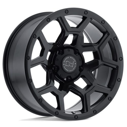 Black Rhino Hard Alloys BR OVERLAND 17x9.5 Matte Black Off-Road Wheel with 6x139.7 Bolt Pattern and -18 Offset