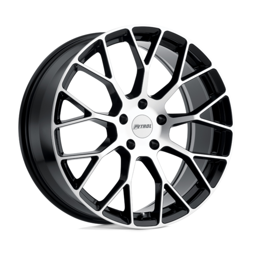 Petrol PE P2B 19x8 Inch Gloss Black with Machined Face Wheel with 5x114.3 Bolt Pattern and +40 Offset