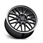 Petrol PE P4C 16x7 Inch Gloss Black Machined Cut Lip Wheel with 5x115 Bolt Pattern and 76.10mm Center Bore