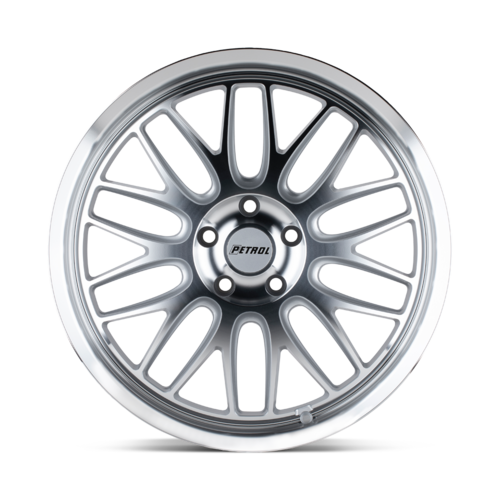 Petrol PE P4C 19x8 Silver Machined Face & Lip Wheel with 5x115 Bolt Pattern and 76.10 Center Bore