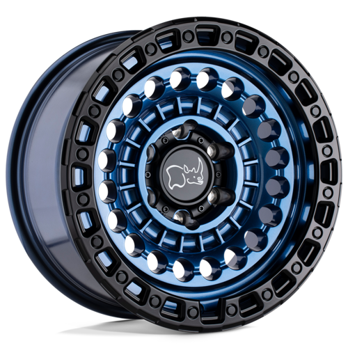 Black Rhino Hard Alloys BR Sentinel 17x8.5 Cobalt Blue with Black Ring Wheel