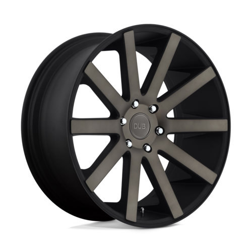 DUB 1PC Shot Calla 22x10.5 Matte Black Double Dark Tint Wheel - 5x127 Bolt Pattern +35 Offset