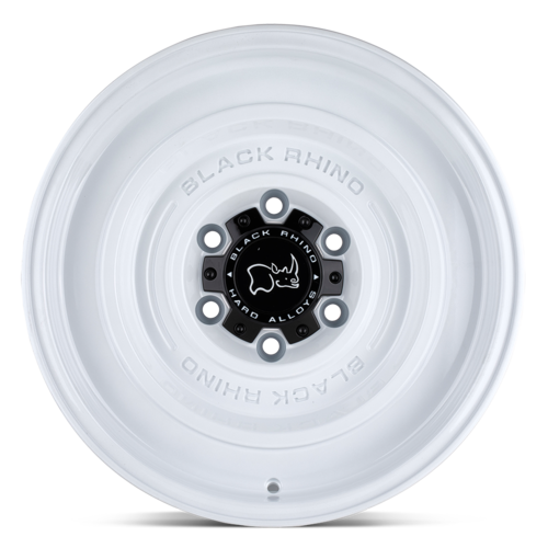 Black Rhino Hard Alloys BR SOLID 17x9.5 Inch Gloss White Wheel with -18 Offset and 5x127 Bolt Pattern