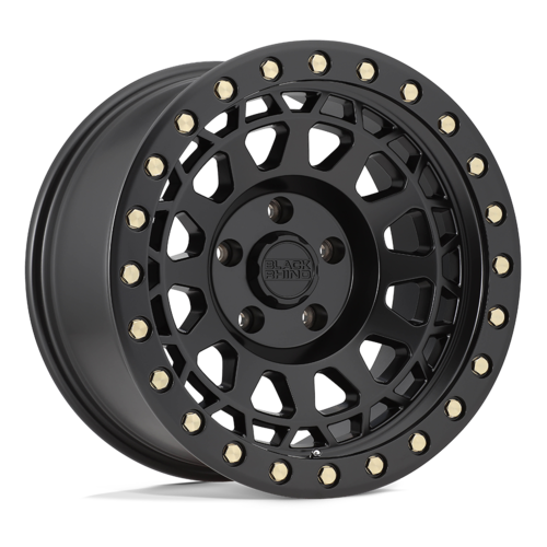 Black Rhino Hard Alloys PRIMM 18x9.5 Matte Black with Brass Bolts - 8x165.1 Bolt Pattern, +0 Offset, 122.4mm Center Bore