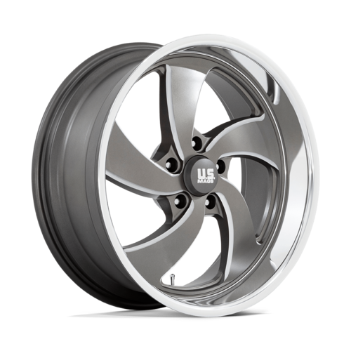 US Mag 1PC Desperado 20x9.5 Inch Alloy Wheel with Anthracite Milled Diamond Cut Lip and 5x120.65 Bolt Pattern