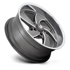 US Mag 1PC U133 Desperado 20x9.5 inch Anthracite Milled Diamond Cut Lip Wheel
