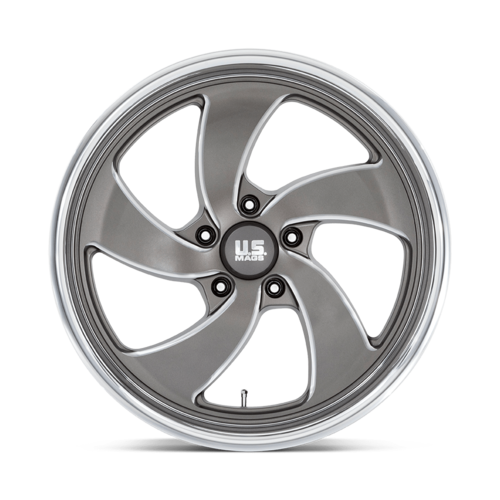 US Mag 1PC Desperado 20x8 Anthracite Milled Wheel with Diamond Cut Lip - 5x120.65 Bolt Pattern and +1 Offset