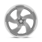 US Mag 1PC Desperado 22x8.5 Inch Anthracite Milled Wheel with Diamond Cut Lip, 5x127 Bolt Pattern, 78.10mm Center Bore