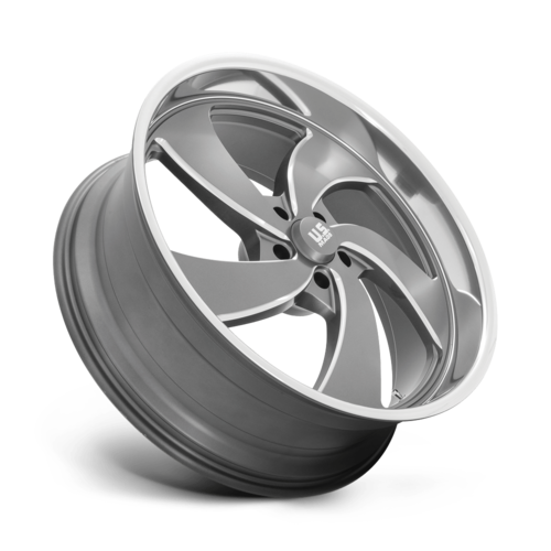 US Mag 1PC Desperado 24x9 Inch Anthracite Milled Wheel with Diamond Cut Lip, 5x127 Bolt Pattern, 78.10mm Center Bore