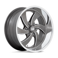 US Mag 1PC Desperado 20x8 Inch Anthracite Milled Wheel with Diamond Cut Lip, 6x139.7 Bolt Pattern, 1.0 Offset, 90.70 Center Bore