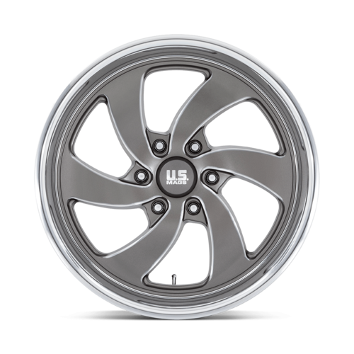 US Mag 1PC Desperado 20x8 Inch Anthracite Milled Wheel with Diamond Cut Lip, 6x139.7 Bolt Pattern and 1.0 Offset