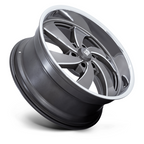 US Mag 1PC Desperado 22x9 Inch Anthracite Milled Wheel with Diamond Cut Lip – 6x139.7 Bolt Pattern, +25 Offset, 78.1mm Center Bore