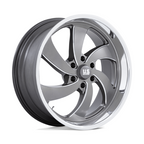 US Mag 1PC Desperado 22x9 Inch Anthracite Milled Wheel with Diamond Cut Lip – 6x139.7 Bolt Pattern, +25 Offset, 78.1mm Center Bore