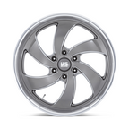 US Mag 1PC Desperado 22x10 Inch Alloy Wheel with Anthracite Milled Finish and Diamond Cut Lip - 6x139.7 Bolt Pattern, +25 Offset
