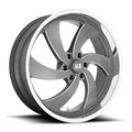 US Mag 1PC U133 Desperado 24x9 Inch Anthracite Milled Wheel with Diamond Cut Lip and 6x139.7 Bolt Pattern