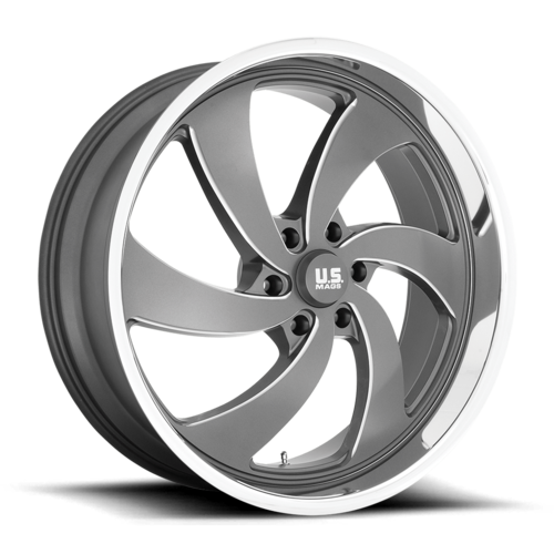 US Mag 1PC Desperado 24x10 Inch Wheel with 6x139.7 Bolt Pattern and 25mm Offset in Anthracite Milled Finish