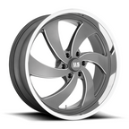US Mag 1PC Desperado 24x10 Inch Wheel with 6x139.7 Bolt Pattern and 25mm Offset in Anthracite Milled Finish