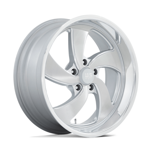 US Mag 1PC Desperado 20x9.5 Silver Brushed Face Diamond Cut Lip Wheel with 5x120.65 Bolt Pattern