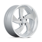 US Mag 1PC Desperado 20x9.5 Silver Brushed Face Diamond Cut Lip Wheel with 5x120.65 Bolt Pattern
