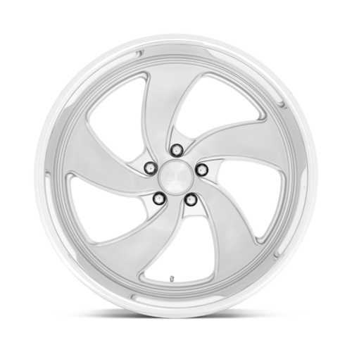 US Mag 1PC Desperado 22x10.5 Wheel with Silver Brushed Face and Diamond Cut Lip - 5x127 Bolt Pattern