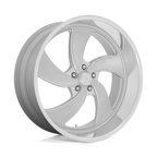 US Mag 1PC Desperado 24x10 Inch Silver Brushed Face Diamond Cut Lip Wheel - 5x127 Bolt Pattern, 78.10 Center Bore, 5mm Offset