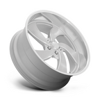 US Mag 1PC Desperado 24x10 Inch Silver Brushed Face Diamond Cut Lip Wheel - 5x127 Bolt Pattern, 78.10 Center Bore, 5mm Offset