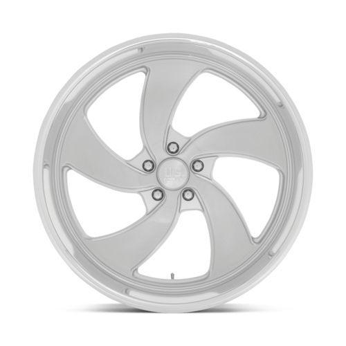 US Mag 1PC U134 Desperado 24x10 Wheel - Silver Brushed Face Milled Diamond Cut Lip, 5x127 Bolt Pattern, 5mm Offset