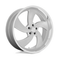 US Mag 1PC Desperado 24x9 Silver Brushed Face Milled Diamond Cut Lip Wheel - 5x120.65 Bolt Pattern, 72.56 Center Bore
