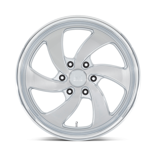 US Mag 1PC Desperado 20x8 Silver Brushed Face Milled Diamond Cut Lip Wheel (Part U1342080D8+01L)