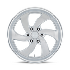 US Mag 1PC Desperado 20x8 Silver Brushed Face Milled Diamond Cut Lip Wheel (Part U1342080D8+01R)