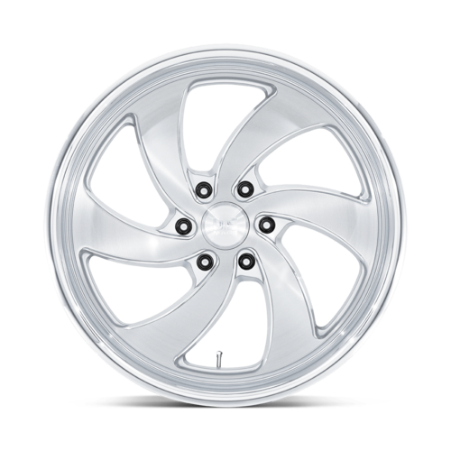 US Mag 1PC Desperado 22x10 Silver Brushed Face Milled Diamond Cut Lip Wheel (Part Number U134220077+25R)