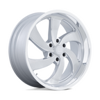 US Mag 1PC Desperado 22x9 Silver Brushed Face Diamond Cut Lip Wheel with 6x139.7 Bolt Pattern and +25 Offset