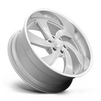 US Mag 1PC Desperado 24x10 Inch Wheel with Silver Brushed Face and Diamond Cut Lip, 6x139.7 Bolt Pattern, 25mm Offset