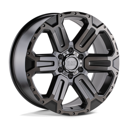 Black Rhino Hard Alloys BR WANAKA 17x8.5 Matte Gunmetal Wheel with 6x139.7 Bolt Pattern and +12 Offset
