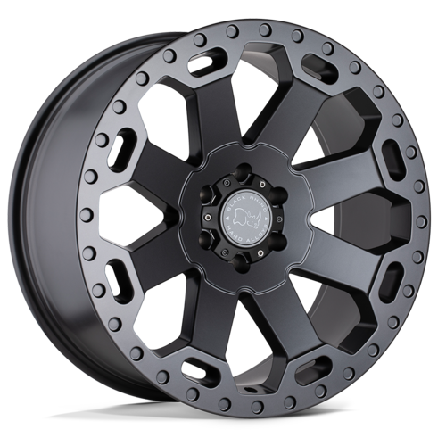Black Rhino Hard Alloys BR WARLORD 17x9 Matte Gunmetal Wheel with -12 Offset and 6x139.7 Bolt Pattern