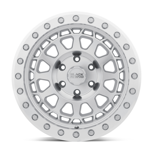 Black Rhino Hard Alloys BR PRIMM 17x9 Silver Mirror Face & Machined Ring Wheel