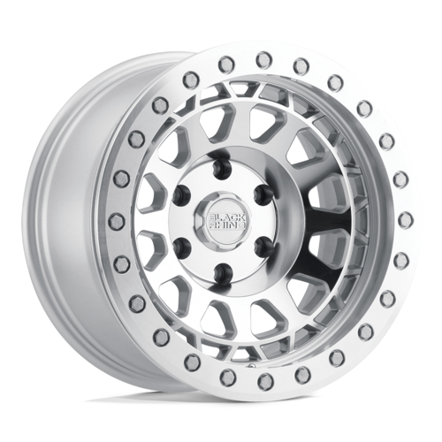 Black Rhino Hard Alloys BR PRIMM 18x9.5-inch Silver Mirror Face & Machined Ring Wheel