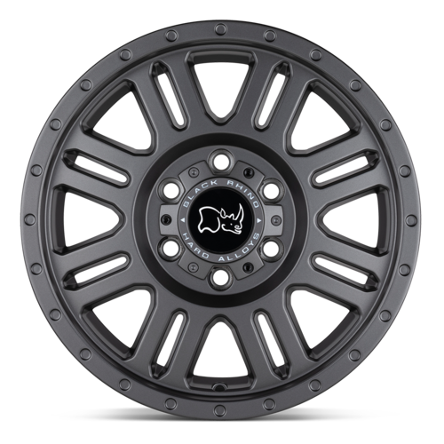 Black Rhino Hard Alloys Yellowstone 16x8 Matte Gunmetal Wheel with 5x160 Bolt Pattern and +45 Offset