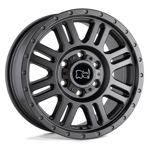 Black Rhino Hard Alloys Yellowstone 16x8 Matte Gunmetal Wheel with 5x130 Bolt Pattern and +45 Offset