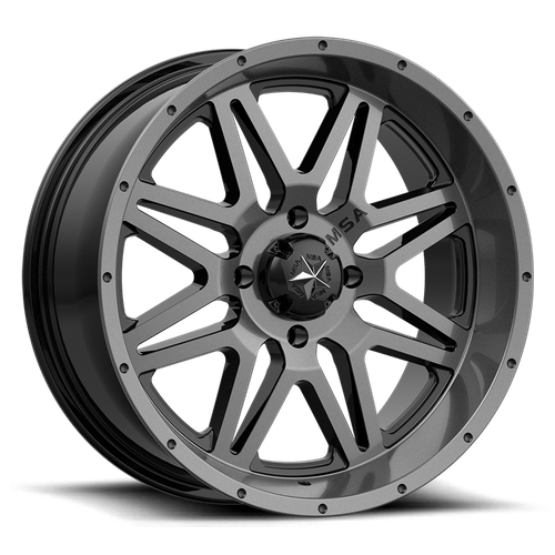MSA Offroad Wheels M26 VIBE UTV 14x7 Dark Tint Gray Wheel with 4x156 Bolt Pattern