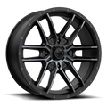 MSA Offroad Wheels M43 FANG UTV 18x7 Satin Black with Titanium Tint, 4x137 Bolt Pattern, 10mm Offset