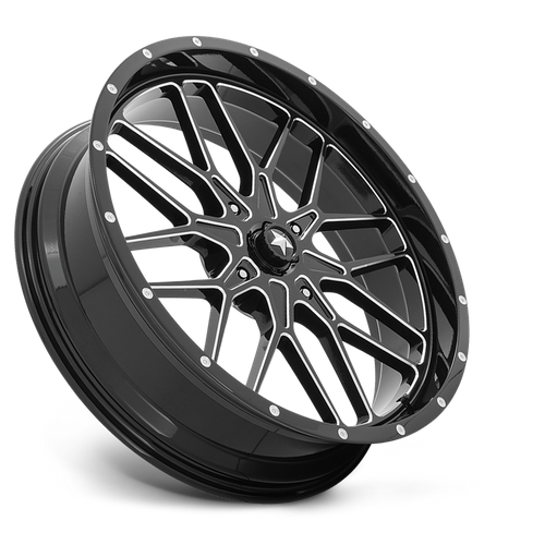 MSA Offroad Wheels M45 PORTAL UTV 24x7 4x137 Gloss Black Milled Wheel