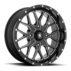 MSA Offroad Wheels M45 PORTAL UTV 14x7 Gloss Black Milled with 4x156 Bolt Pattern and +10 Offset