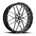 MSA Offroad Wheels M45 Portal UTV 24x7 4x137 Gloss Black Machined Wheel